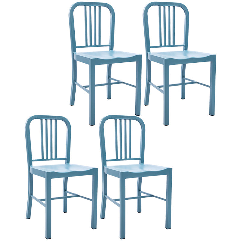 Industrial Dining Chair Windsor Back Side Chair with Metal Legs for Home Use Airy Blue 4 Piece Set Clearhalo ' kitchen&dining_furn' 'Dining Chairs' 'Dining Tables & Seating' 'dining_chair' 'furn' 'furn_dining_chair' 'Furniture' 'furniture_dining_chair' 'Kitchen & Dining Furniture' 'kitchen' 3467723