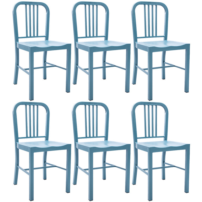 Industrial Dining Chair Windsor Back Side Chair with Metal Legs for Home Use Airy Blue 6 Piece Set Clearhalo ' kitchen&dining_furn' 'Dining Chairs' 'Dining Tables & Seating' 'dining_chair' 'furn' 'furn_dining_chair' 'Furniture' 'furniture_dining_chair' 'Kitchen & Dining Furniture' 'kitchen' 3467725