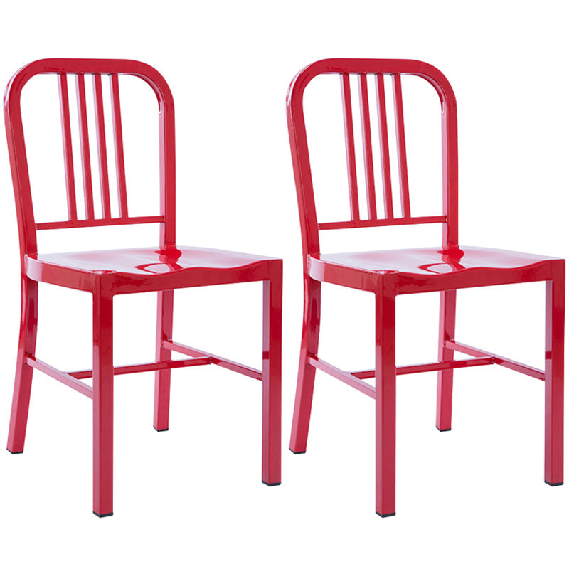 Industrial Dining Chair Windsor Back Side Chair with Metal Legs for Home Use Red 2 Piece Set Clearhalo ' kitchen&dining_furn' 'Dining Chairs' 'Dining Tables & Seating' 'dining_chair' 'furn' 'furn_dining_chair' 'Furniture' 'furniture_dining_chair' 'Kitchen & Dining Furniture' 'kitchen' 3467727
