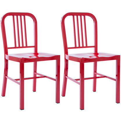 Industrial Dining Chair Windsor Back Side Chair with Metal Legs for Home Use Red 2 Piece Set Clearhalo ' kitchen&dining_furn' 'Dining Chairs' 'Dining Tables & Seating' 'dining_chair' 'furn' 'furn_dining_chair' 'Furniture' 'furniture_dining_chair' 'Kitchen & Dining Furniture' 'kitchen' 3467727
