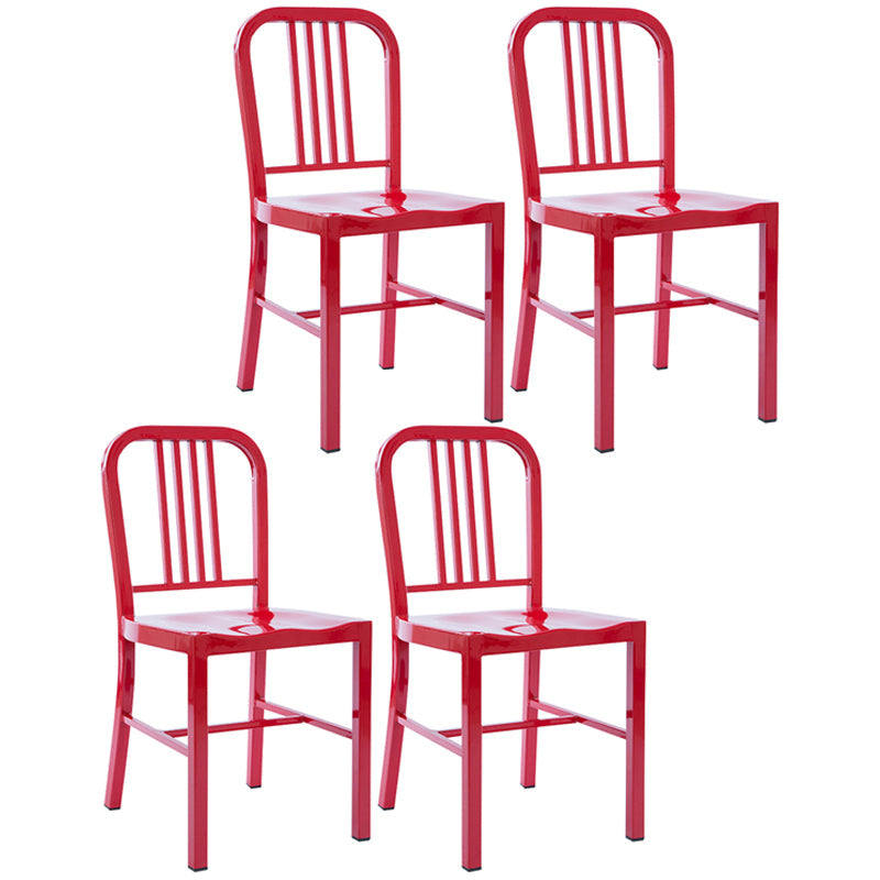 Industrial Dining Chair Windsor Back Side Chair with Metal Legs for Home Use Red 4 Piece Set Clearhalo ' kitchen&dining_furn' 'Dining Chairs' 'Dining Tables & Seating' 'dining_chair' 'furn' 'furn_dining_chair' 'Furniture' 'furniture_dining_chair' 'Kitchen & Dining Furniture' 'kitchen' 3467729