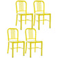 Industrial Dining Chair Windsor Back Side Chair with Metal Legs for Home Use Lemon Yellow 4 Piece Set Clearhalo ' kitchen&dining_furn' 'Dining Chairs' 'Dining Tables & Seating' 'dining_chair' 'furn' 'furn_dining_chair' 'Furniture' 'furniture_dining_chair' 'Kitchen & Dining Furniture' 'kitchen' 3467735