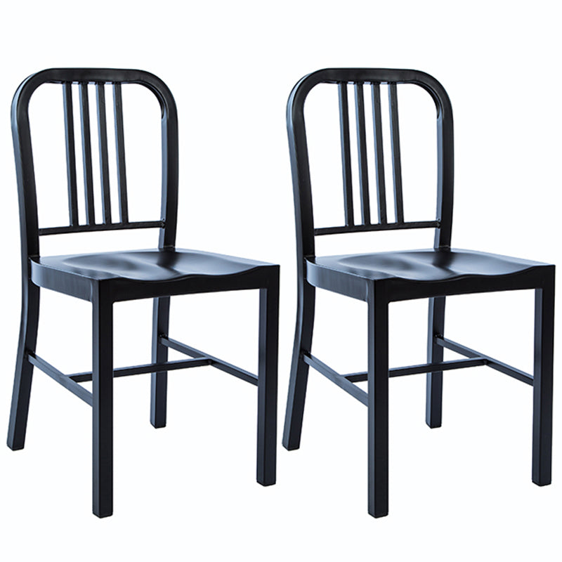 Industrial Dining Chair Windsor Back Side Chair with Metal Legs for Home Use Black 2 Piece Set Clearhalo ' kitchen&dining_furn' 'Dining Chairs' 'Dining Tables & Seating' 'dining_chair' 'furn' 'furn_dining_chair' 'Furniture' 'furniture_dining_chair' 'Kitchen & Dining Furniture' 'kitchen' 3467743