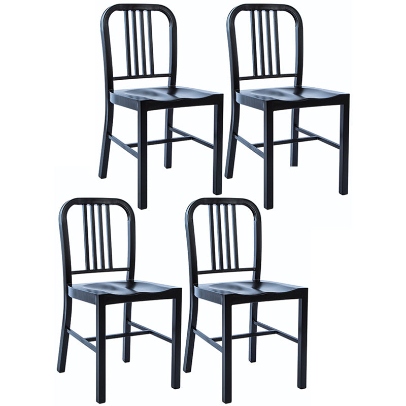 Industrial Dining Chair Windsor Back Side Chair with Metal Legs for Home Use Black 4 Piece Set Clearhalo ' kitchen&dining_furn' 'Dining Chairs' 'Dining Tables & Seating' 'dining_chair' 'furn' 'furn_dining_chair' 'Furniture' 'furniture_dining_chair' 'Kitchen & Dining Furniture' 'kitchen' 3467744