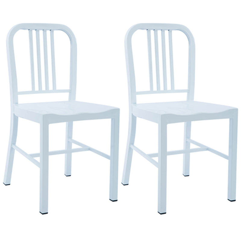 Industrial Dining Chair Windsor Back Side Chair with Metal Legs for Home Use White 2 Piece Set Clearhalo ' kitchen&dining_furn' 'Dining Chairs' 'Dining Tables & Seating' 'dining_chair' 'furn' 'furn_dining_chair' 'Furniture' 'furniture_dining_chair' 'Kitchen & Dining Furniture' 'kitchen' 3467746