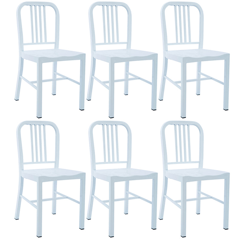 Industrial Dining Chair Windsor Back Side Chair with Metal Legs for Home Use White 6 Piece Set Clearhalo ' kitchen&dining_furn' 'Dining Chairs' 'Dining Tables & Seating' 'dining_chair' 'furn' 'furn_dining_chair' 'Furniture' 'furniture_dining_chair' 'Kitchen & Dining Furniture' 'kitchen' 3467748