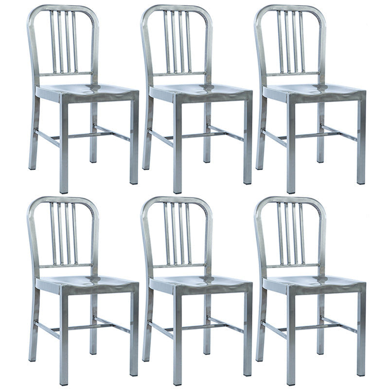 Industrial Dining Chair Windsor Back Side Chair with Metal Legs for Home Use Clear 6 Piece Set Clearhalo ' kitchen&dining_furn' 'Dining Chairs' 'Dining Tables & Seating' 'dining_chair' 'furn' 'furn_dining_chair' 'Furniture' 'furniture_dining_chair' 'Kitchen & Dining Furniture' 'kitchen' 3467751