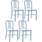 Industrial Dining Chair Windsor Back Side Chair with Metal Legs for Home Use Silver Gray 4 Piece Set Clearhalo ' kitchen&dining_furn' 'Dining Chairs' 'Dining Tables & Seating' 'dining_chair' 'furn' 'furn_dining_chair' 'Furniture' 'furniture_dining_chair' 'Kitchen & Dining Furniture' 'kitchen' 3467753