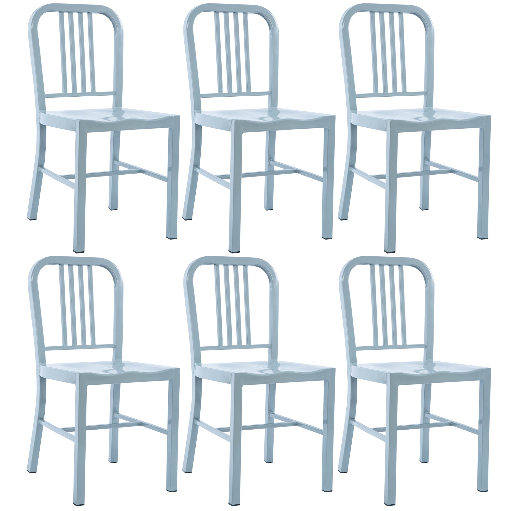 Industrial Dining Chair Windsor Back Side Chair with Metal Legs for Home Use Silver Gray 6 Piece Set Clearhalo ' kitchen&dining_furn' 'Dining Chairs' 'Dining Tables & Seating' 'dining_chair' 'furn' 'furn_dining_chair' 'Furniture' 'furniture_dining_chair' 'Kitchen & Dining Furniture' 'kitchen' 3467754