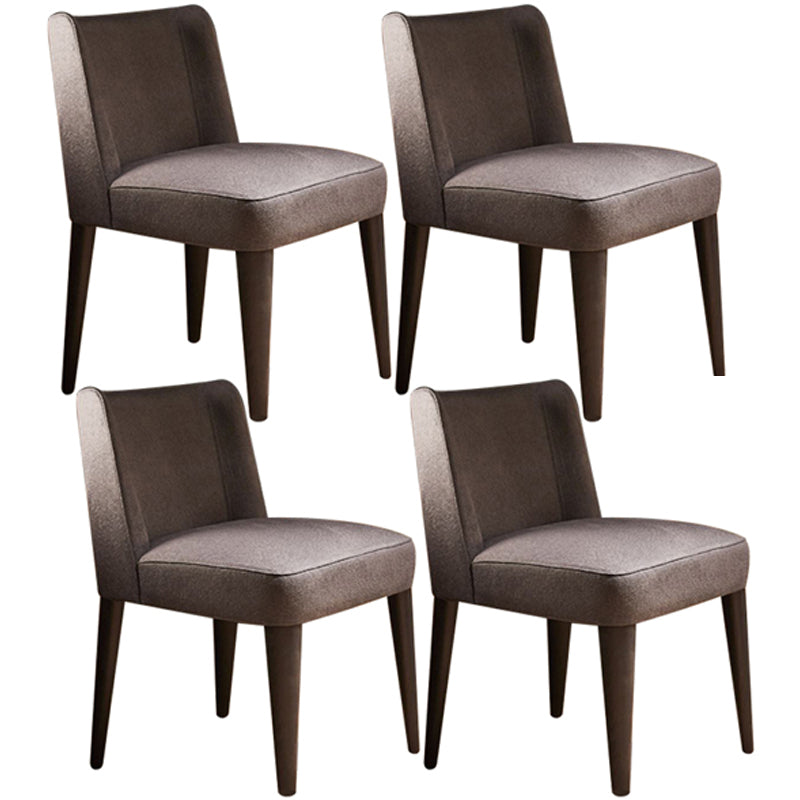 Scandinavian Ash Parsons Chair Gray Wood Dressing Chair in Natural Walnut Light Purple 4 Piece Set Walnut Clearhalo ' kitchen&dining_furn' 'Dining Chairs' 'Dining Tables & Seating' 'dining_chair' 'furn' 'furn_dining_chair' 'Furniture' 'furniture_dining_chair' 'Kitchen & Dining Furniture' 'kitchen' 3467759