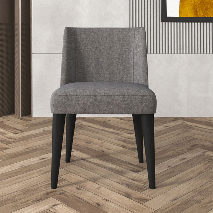 Scandinavian Ash Parsons Chair Gray Wood Dressing Chair in Natural Walnut Clearhalo ' kitchen&dining_furn' 'Dining Chairs' 'Dining Tables & Seating' 'dining_chair' 'furn' 'furn_dining_chair' 'Furniture' 'furniture_dining_chair' 'Kitchen & Dining Furniture' 'kitchen' 3467760
