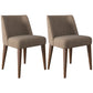 Scandinavian Ash Parsons Chair Gray Wood Dressing Chair in Natural Walnut Light Khaki 2 Piece Set Walnut Clearhalo ' kitchen&dining_furn' 'Dining Chairs' 'Dining Tables & Seating' 'dining_chair' 'furn' 'furn_dining_chair' 'Furniture' 'furniture_dining_chair' 'Kitchen & Dining Furniture' 'kitchen' 3467763