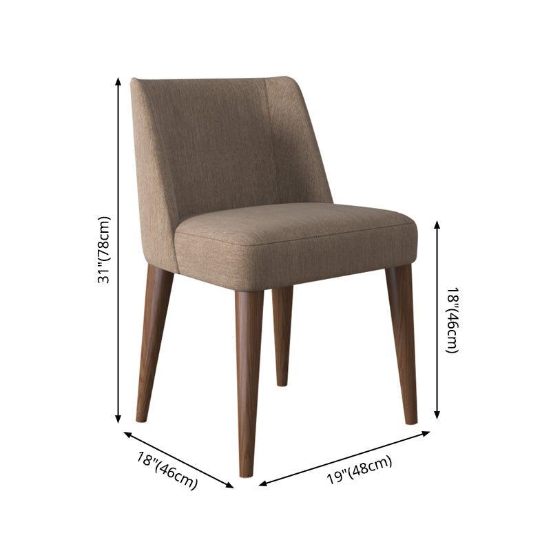 Scandinavian Ash Parsons Chair Gray Wood Dressing Chair in Natural Walnut Clearhalo ' kitchen&dining_furn' 'Dining Chairs' 'Dining Tables & Seating' 'dining_chair' 'furn' 'furn_dining_chair' 'Furniture' 'furniture_dining_chair' 'Kitchen & Dining Furniture' 'kitchen' 3467767