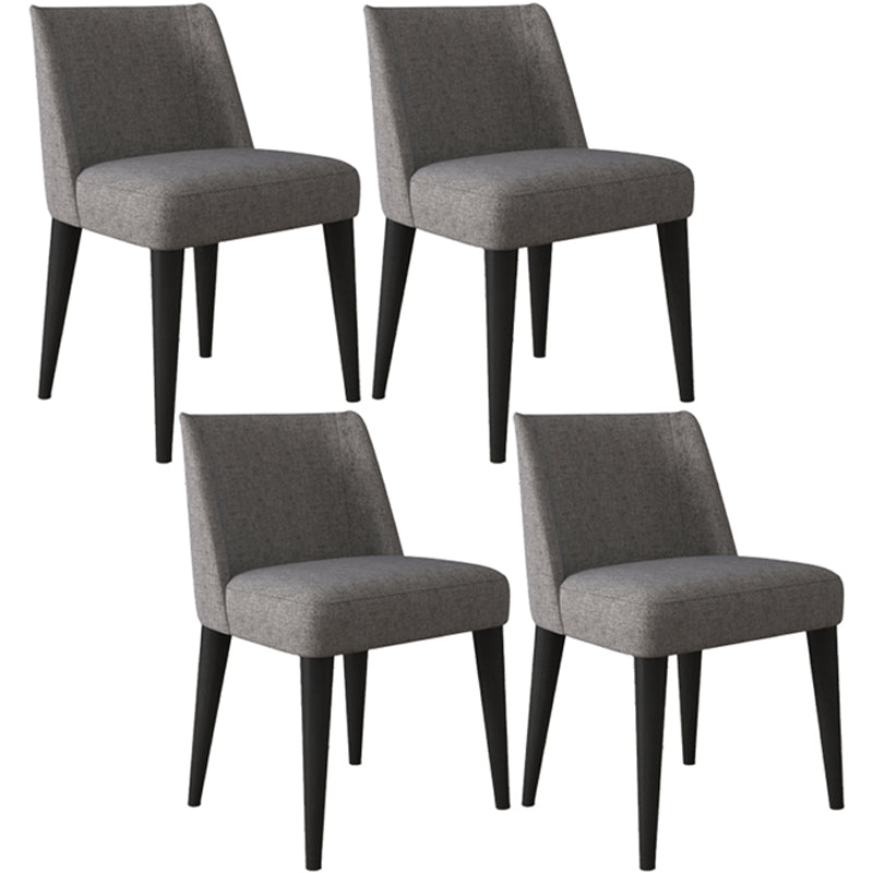 Scandinavian Ash Parsons Chair Gray Wood Dressing Chair in Natural Walnut Light Gray 4 Piece Set Black Clearhalo ' kitchen&dining_furn' 'Dining Chairs' 'Dining Tables & Seating' 'dining_chair' 'furn' 'furn_dining_chair' 'Furniture' 'furniture_dining_chair' 'Kitchen & Dining Furniture' 'kitchen' 3467771