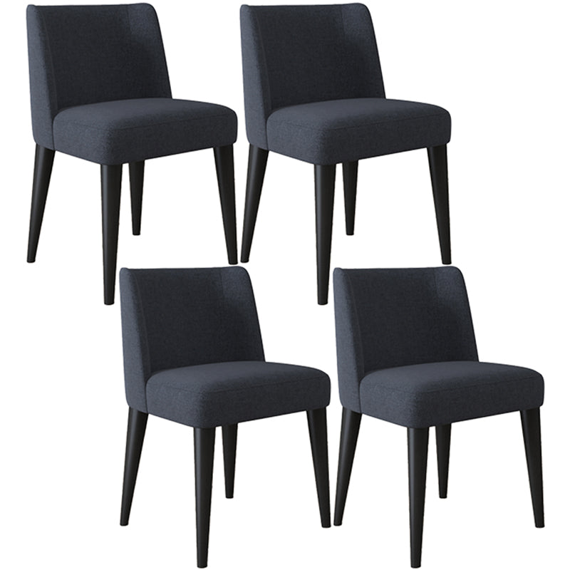 Scandinavian Ash Parsons Chair Gray Wood Dressing Chair in Natural Walnut Dark Gray 4 Piece Set Black Clearhalo ' kitchen&dining_furn' 'Dining Chairs' 'Dining Tables & Seating' 'dining_chair' 'furn' 'furn_dining_chair' 'Furniture' 'furniture_dining_chair' 'Kitchen & Dining Furniture' 'kitchen' 3467776