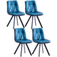 Leather Scandinavian Side Chair Upholstered Armless Dining Chairs with Metal Legs Blue 4 Piece Set Clearhalo ' kitchen&dining_furn' 'Dining Chairs' 'Dining Tables & Seating' 'dining_chair' 'furn' 'furn_dining_chair' 'Furniture' 'furniture_dining_chair' 'Kitchen & Dining Furniture' 'kitchen' 3467781