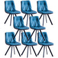 Leather Scandinavian Side Chair Upholstered Armless Dining Chairs with Metal Legs Blue 8 Piece Set Clearhalo ' kitchen&dining_furn' 'Dining Chairs' 'Dining Tables & Seating' 'dining_chair' 'furn' 'furn_dining_chair' 'Furniture' 'furniture_dining_chair' 'Kitchen & Dining Furniture' 'kitchen' 3467783
