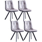 Leather Scandinavian Side Chair Upholstered Armless Dining Chairs with Metal Legs Grey 4 Piece Set Clearhalo ' kitchen&dining_furn' 'Dining Chairs' 'Dining Tables & Seating' 'dining_chair' 'furn' 'furn_dining_chair' 'Furniture' 'furniture_dining_chair' 'Kitchen & Dining Furniture' 'kitchen' 3467785