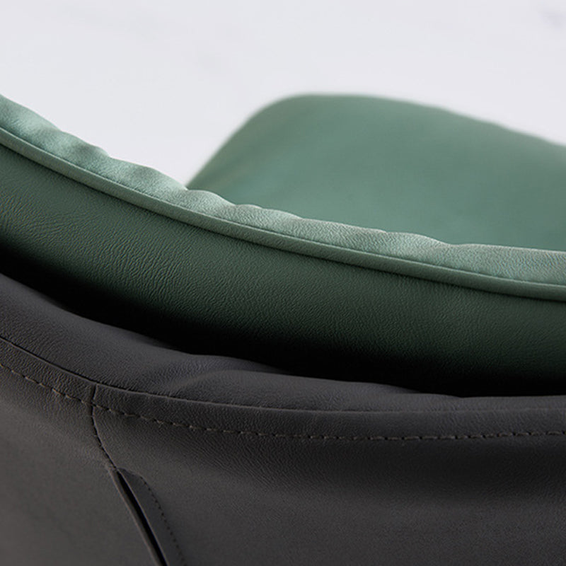 Leather Scandinavian Side Chair Upholstered Armless Dining Chairs with Metal Legs Clearhalo ' kitchen&dining_furn' 'Dining Chairs' 'Dining Tables & Seating' 'dining_chair' 'furn' 'furn_dining_chair' 'Furniture' 'furniture_dining_chair' 'Kitchen & Dining Furniture' 'kitchen' 3467788