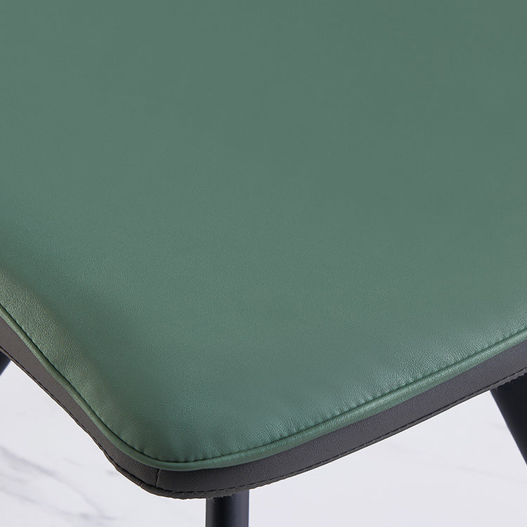 Leather Scandinavian Side Chair Upholstered Armless Dining Chairs with Metal Legs Clearhalo ' kitchen&dining_furn' 'Dining Chairs' 'Dining Tables & Seating' 'dining_chair' 'furn' 'furn_dining_chair' 'Furniture' 'furniture_dining_chair' 'Kitchen & Dining Furniture' 'kitchen' 3467790