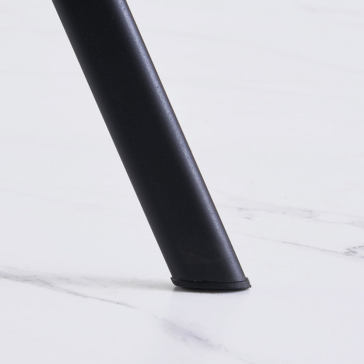 Leather Scandinavian Side Chair Upholstered Armless Dining Chairs with Metal Legs Clearhalo ' kitchen&dining_furn' 'Dining Chairs' 'Dining Tables & Seating' 'dining_chair' 'furn' 'furn_dining_chair' 'Furniture' 'furniture_dining_chair' 'Kitchen & Dining Furniture' 'kitchen' 3467792