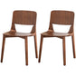 Contemporary Wood Dining Side Chair Open Back Dining Side Chair for Kitchen Walnut 2 Piece Set Clearhalo ' kitchen&dining_furn' 'Dining Chairs' 'Dining Tables & Seating' 'dining_chair' 'furn' 'furn_dining_chair' 'Furniture' 'furniture_dining_chair' 'Kitchen & Dining Furniture' 'kitchen' 3467800