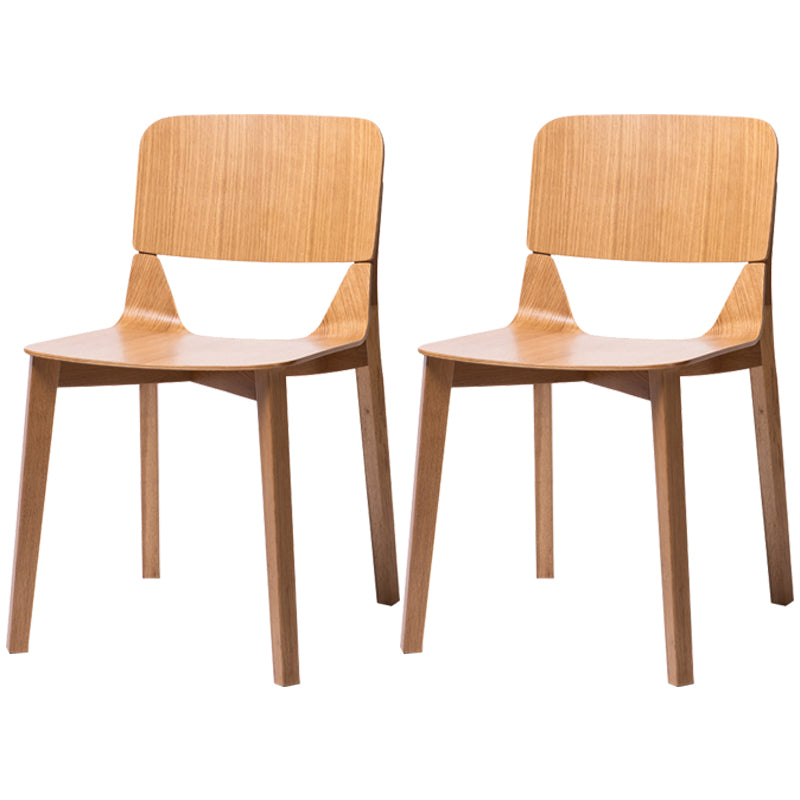Contemporary Wood Dining Side Chair Open Back Dining Side Chair for Kitchen Natural 2 Piece Set Clearhalo ' kitchen&dining_furn' 'Dining Chairs' 'Dining Tables & Seating' 'dining_chair' 'furn' 'furn_dining_chair' 'Furniture' 'furniture_dining_chair' 'Kitchen & Dining Furniture' 'kitchen' 3467806