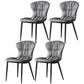 Nordic Style Dining Room Chair Upholstered Armless Dining Chairs with Metal Legs Grey 4 Piece Set Clearhalo ' kitchen&dining_furn' 'Dining Chairs' 'Dining Tables & Seating' 'dining_chair' 'furn' 'furn_dining_chair' 'Furniture' 'furniture_dining_chair' 'Kitchen & Dining Furniture' 'kitchen' 3467845