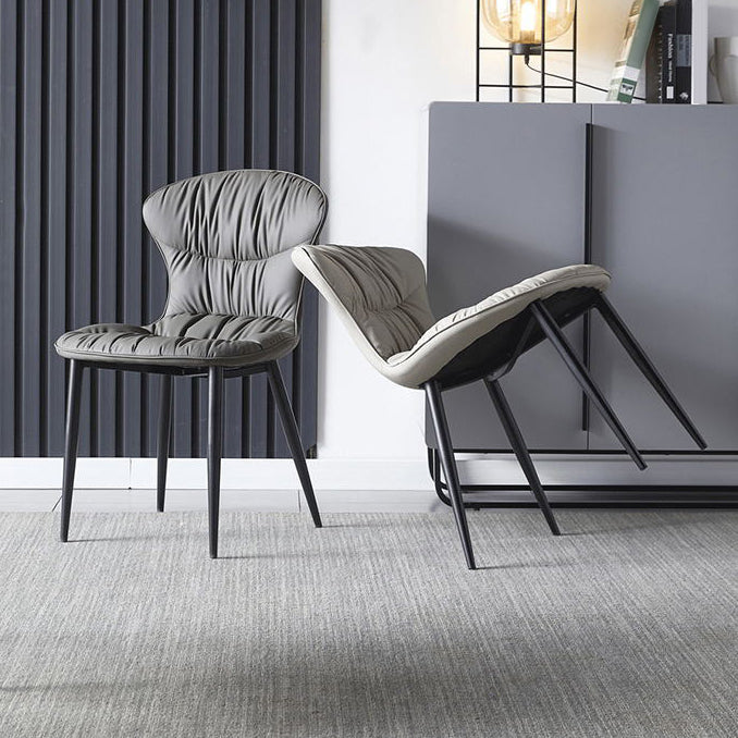 Nordic Style Dining Room Chair Upholstered Armless Dining Chairs with Metal Legs Clearhalo ' kitchen&dining_furn' 'Dining Chairs' 'Dining Tables & Seating' 'dining_chair' 'furn' 'furn_dining_chair' 'Furniture' 'furniture_dining_chair' 'Kitchen & Dining Furniture' 'kitchen' 3467858