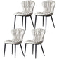 Nordic Style Dining Room Chair Upholstered Armless Dining Chairs with Metal Legs Light Gray 4 Piece Set Clearhalo ' kitchen&dining_furn' 'Dining Chairs' 'Dining Tables & Seating' 'dining_chair' 'furn' 'furn_dining_chair' 'Furniture' 'furniture_dining_chair' 'Kitchen & Dining Furniture' 'kitchen' 3467862