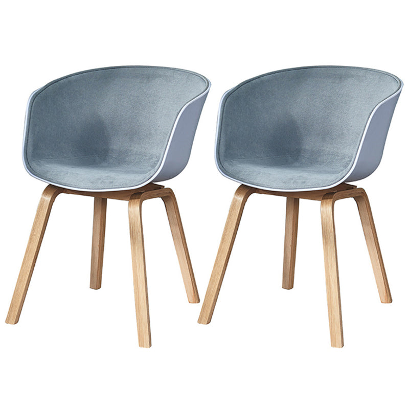 Modern White Solid Back Dining Arm Chair Wood Kitchen Dining Arm Chair Grey 2 Piece Set Clearhalo ' kitchen&dining_furn' 'Dining Chairs' 'Dining Tables & Seating' 'dining_chair' 'furn' 'furn_dining_chair' 'Furniture' 'furniture_dining_chair' 'Kitchen & Dining Furniture' 'kitchen' 3467870