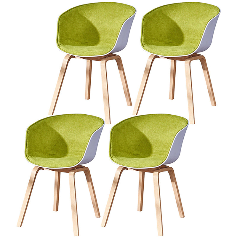 Modern White Solid Back Dining Arm Chair Wood Kitchen Dining Arm Chair Green 4 Piece Set Clearhalo ' kitchen&dining_furn' 'Dining Chairs' 'Dining Tables & Seating' 'dining_chair' 'furn' 'furn_dining_chair' 'Furniture' 'furniture_dining_chair' 'Kitchen & Dining Furniture' 'kitchen' 3467883