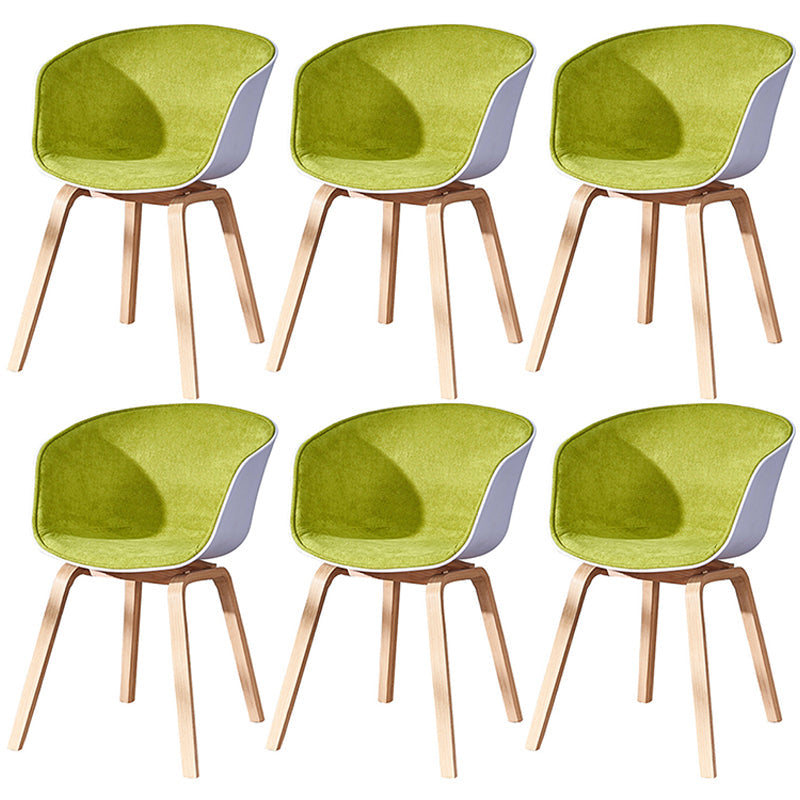 Modern White Solid Back Dining Arm Chair Wood Kitchen Dining Arm Chair Green 6 Piece Set Clearhalo ' kitchen&dining_furn' 'Dining Chairs' 'Dining Tables & Seating' 'dining_chair' 'furn' 'furn_dining_chair' 'Furniture' 'furniture_dining_chair' 'Kitchen & Dining Furniture' 'kitchen' 3467885
