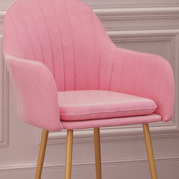 Scandinavian Dining Arm Chair Solid Back Chair with Metal Legs for Home Use Clearhalo ' kitchen&dining_furn' 'Dining Chairs' 'Dining Tables & Seating' 'dining_chair' 'furn' 'furn_dining_chair' 'Furniture' 'furniture_dining_chair' 'Kitchen & Dining Furniture' 'kitchen' 3467893