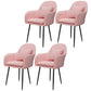 Scandinavian Dining Arm Chair Solid Back Chair with Metal Legs for Home Use Pink 4 Piece Set Black Clearhalo ' kitchen&dining_furn' 'Dining Chairs' 'Dining Tables & Seating' 'dining_chair' 'furn' 'furn_dining_chair' 'Furniture' 'furniture_dining_chair' 'Kitchen & Dining Furniture' 'kitchen' 3467901