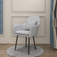 Scandinavian Dining Arm Chair Solid Back Chair with Metal Legs for Home Use Grey 1 Piece Black Clearhalo ' kitchen&dining_furn' 'Dining Chairs' 'Dining Tables & Seating' 'dining_chair' 'furn' 'furn_dining_chair' 'Furniture' 'furniture_dining_chair' 'Kitchen & Dining Furniture' 'kitchen' 3467909