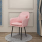 Scandinavian Dining Arm Chair Solid Back Chair with Metal Legs for Home Use Pink 1 Piece Black Clearhalo ' kitchen&dining_furn' 'Dining Chairs' 'Dining Tables & Seating' 'dining_chair' 'furn' 'furn_dining_chair' 'Furniture' 'furniture_dining_chair' 'Kitchen & Dining Furniture' 'kitchen' 3467910