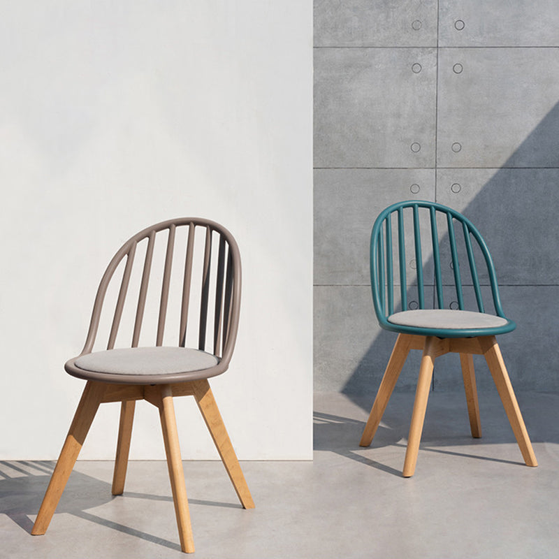 Scandinavian Dining Chair Windsor Back Side Chair with Wood Legs for Home Use Clearhalo ' kitchen&dining_furn' 'Dining Chairs' 'Dining Tables & Seating' 'dining_chair' 'furn' 'furn_dining_chair' 'Furniture' 'furniture_dining_chair' 'Kitchen & Dining Furniture' 'kitchen' 3467912