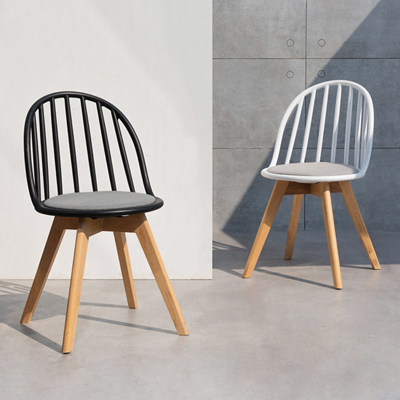 Scandinavian Dining Chair Windsor Back Side Chair with Wood Legs for Home Use Clearhalo ' kitchen&dining_furn' 'Dining Chairs' 'Dining Tables & Seating' 'dining_chair' 'furn' 'furn_dining_chair' 'Furniture' 'furniture_dining_chair' 'Kitchen & Dining Furniture' 'kitchen' 3467915