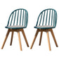 Scandinavian Dining Chair Windsor Back Side Chair with Wood Legs for Home Use Blackish Green 2 Piece Set Clearhalo ' kitchen&dining_furn' 'Dining Chairs' 'Dining Tables & Seating' 'dining_chair' 'furn' 'furn_dining_chair' 'Furniture' 'furniture_dining_chair' 'Kitchen & Dining Furniture' 'kitchen' 3467923