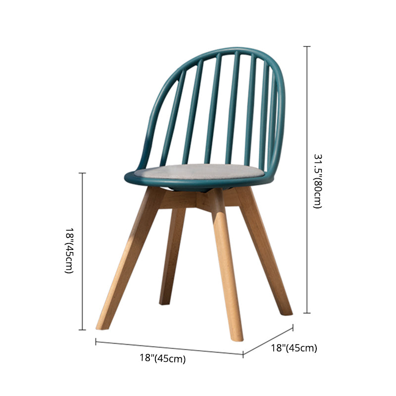 Scandinavian Dining Chair Windsor Back Side Chair with Wood Legs for Home Use Clearhalo ' kitchen&dining_furn' 'Dining Chairs' 'Dining Tables & Seating' 'dining_chair' 'furn' 'furn_dining_chair' 'Furniture' 'furniture_dining_chair' 'Kitchen & Dining Furniture' 'kitchen' 3467928
