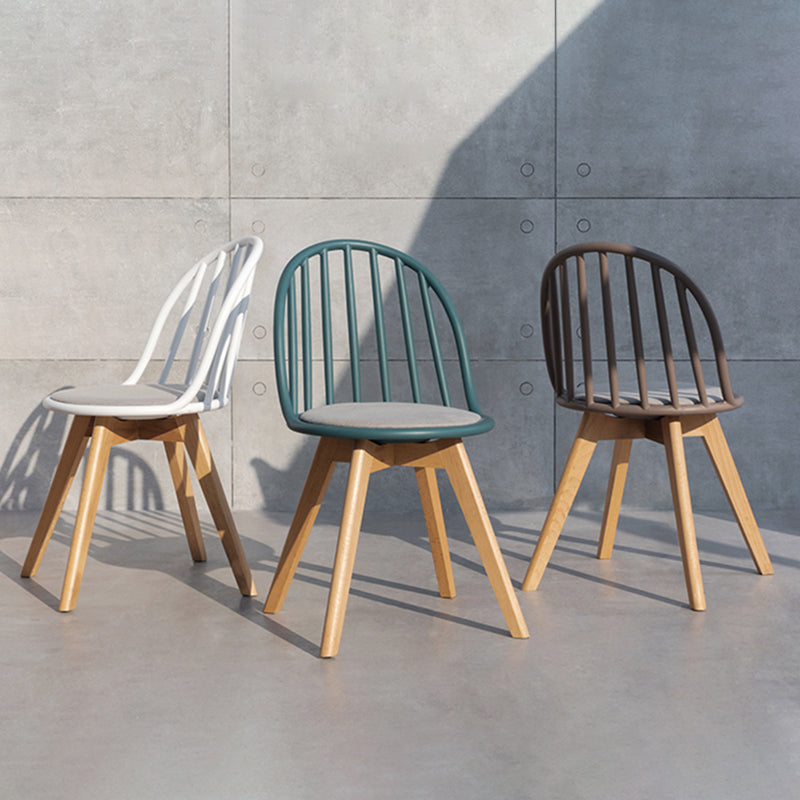 Scandinavian Dining Chair Windsor Back Side Chair with Wood Legs for Home Use Clearhalo ' kitchen&dining_furn' 'Dining Chairs' 'Dining Tables & Seating' 'dining_chair' 'furn' 'furn_dining_chair' 'Furniture' 'furniture_dining_chair' 'Kitchen & Dining Furniture' 'kitchen' 3467931