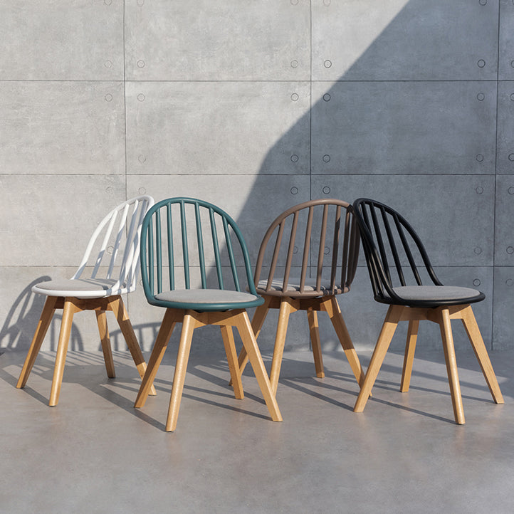 Scandinavian Dining Chair Windsor Back Side Chair with Wood Legs for Home Use Clearhalo ' kitchen&dining_furn' 'Dining Chairs' 'Dining Tables & Seating' 'dining_chair' 'furn' 'furn_dining_chair' 'Furniture' 'furniture_dining_chair' 'Kitchen & Dining Furniture' 'kitchen' 3467934