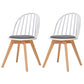 Scandinavian Dining Chair Windsor Back Side Chair with Wood Legs for Home Use White 2 Piece Set Clearhalo ' kitchen&dining_furn' 'Dining Chairs' 'Dining Tables & Seating' 'dining_chair' 'furn' 'furn_dining_chair' 'Furniture' 'furniture_dining_chair' 'Kitchen & Dining Furniture' 'kitchen' 3467935