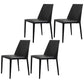 Modern Dining Chair 18'' Wide Solid Back Chair with 4 Legs for Home Use Black 4 Piece Set Clearhalo ' kitchen&dining_furn' 'Dining Chairs' 'Dining Tables & Seating' 'dining_chair' 'furn' 'furn_dining_chair' 'Furniture' 'furniture_dining_chair' 'Kitchen & Dining Furniture' 'kitchen' 3467947