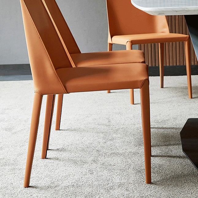 Modern Dining Chair 18'' Wide Solid Back Chair with 4 Legs for Home Use Clearhalo ' kitchen&dining_furn' 'Dining Chairs' 'Dining Tables & Seating' 'dining_chair' 'furn' 'furn_dining_chair' 'Furniture' 'furniture_dining_chair' 'Kitchen & Dining Furniture' 'kitchen' 3467951