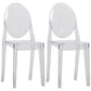 Contemporary Plastic Dining Chair Open Back Chair with 4 Legs for Home Clear 2 Piece Set Clearhalo ' kitchen&dining_furn' 'Dining Chairs' 'Dining Tables & Seating' 'dining_chair' 'furn' 'furn_dining_chair' 'Furniture' 'furniture_dining_chair' 'Kitchen & Dining Furniture' 'kitchen' 3467963