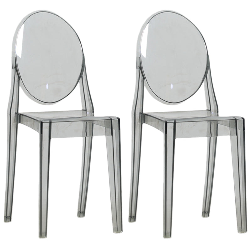 Contemporary Plastic Dining Chair Open Back Chair with 4 Legs for Home Black 2 Piece Set Clearhalo ' kitchen&dining_furn' 'Dining Chairs' 'Dining Tables & Seating' 'dining_chair' 'furn' 'furn_dining_chair' 'Furniture' 'furniture_dining_chair' 'Kitchen & Dining Furniture' 'kitchen' 3467966