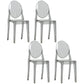 Contemporary Plastic Dining Chair Open Back Chair with 4 Legs for Home Black 4 Piece Set Clearhalo ' kitchen&dining_furn' 'Dining Chairs' 'Dining Tables & Seating' 'dining_chair' 'furn' 'furn_dining_chair' 'Furniture' 'furniture_dining_chair' 'Kitchen & Dining Furniture' 'kitchen' 3467968