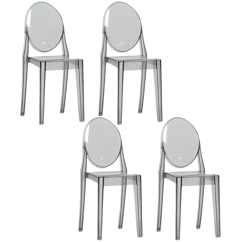 Contemporary Plastic Dining Chair Open Back Chair with 4 Legs for Home Black 4 Piece Set Clearhalo ' kitchen&dining_furn' 'Dining Chairs' 'Dining Tables & Seating' 'dining_chair' 'furn' 'furn_dining_chair' 'Furniture' 'furniture_dining_chair' 'Kitchen & Dining Furniture' 'kitchen' 3467968